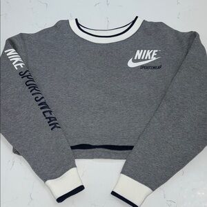 Nike Women's Gray Crew Neck Sportswear Sweater